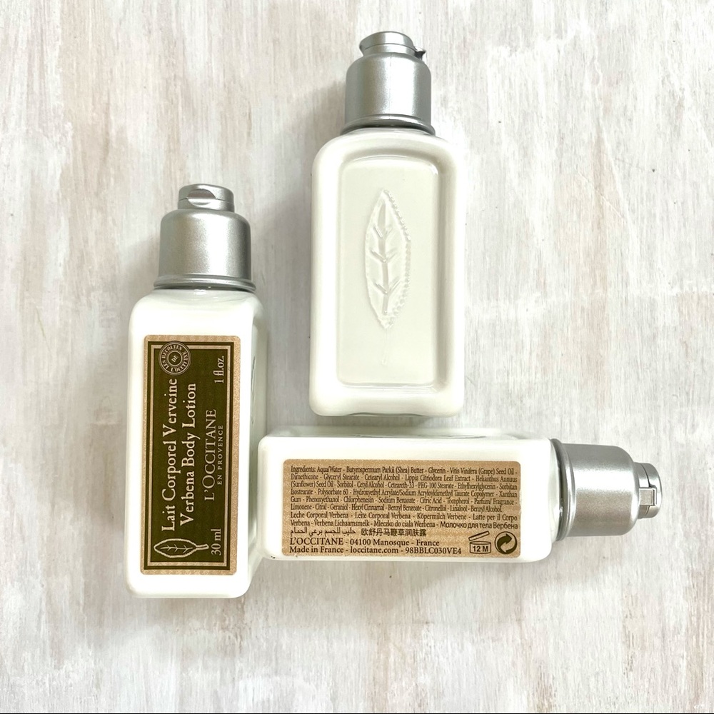 L’OCCITANE mini travel size verbena body lotion -set of 3